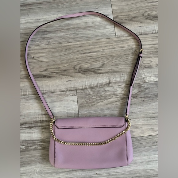 Kate Spade Laurel Way Light Purple Crossbody Bag/Clutch with Gold Chain - Picture 4 of 10